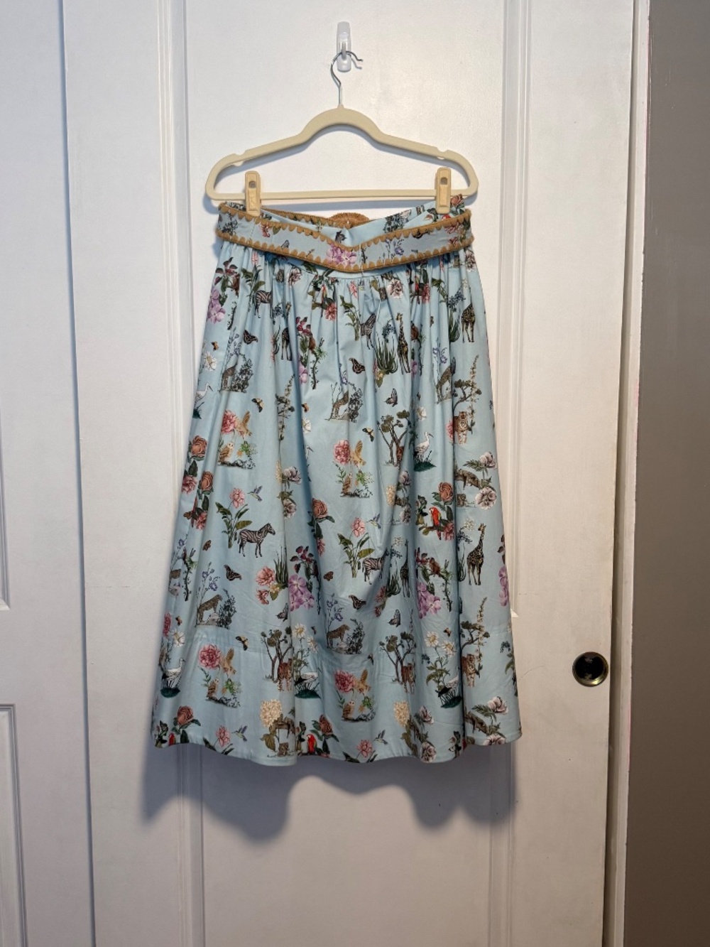 Antonio Melani Kip Bay Jungle Print with Belt Midi Skirt Size 14 - Picture 9 of 14